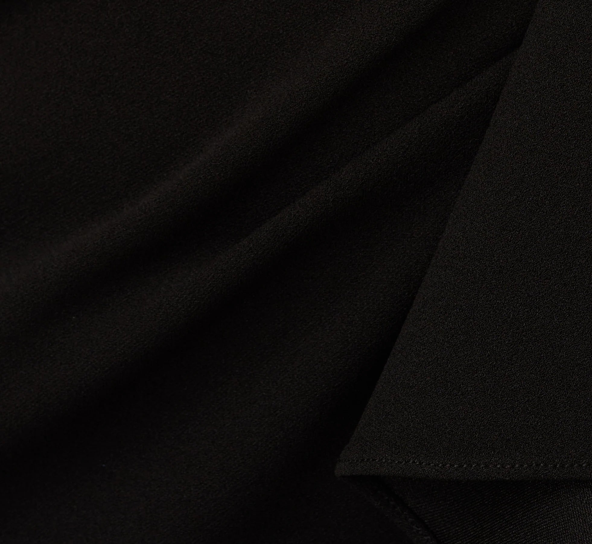 High Low Crepe Halter Gown With Organza Draping In Black