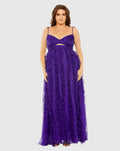 Keyhole Detail Sleeveless Chiffon Gown (Plus)