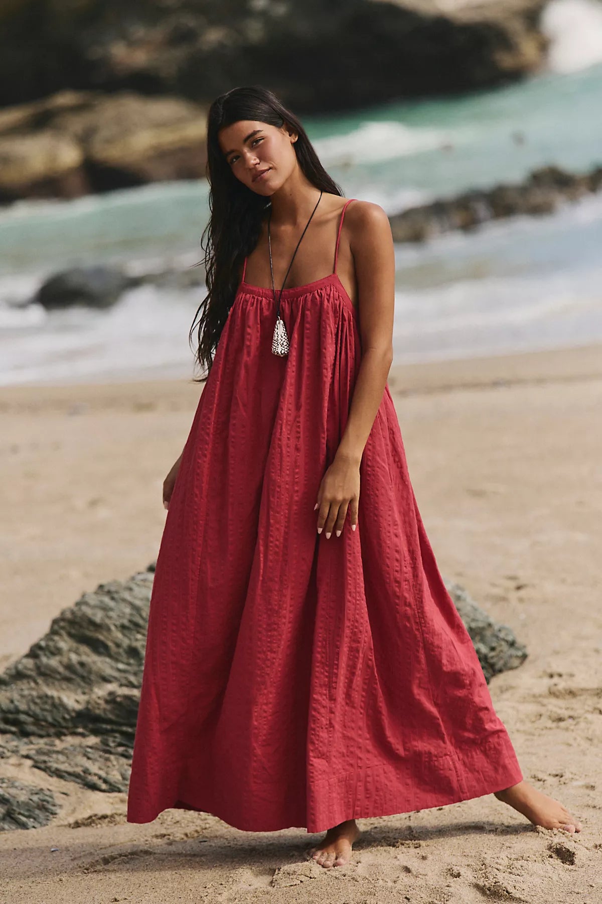 Marisol Textured Cotton Maxi Dress