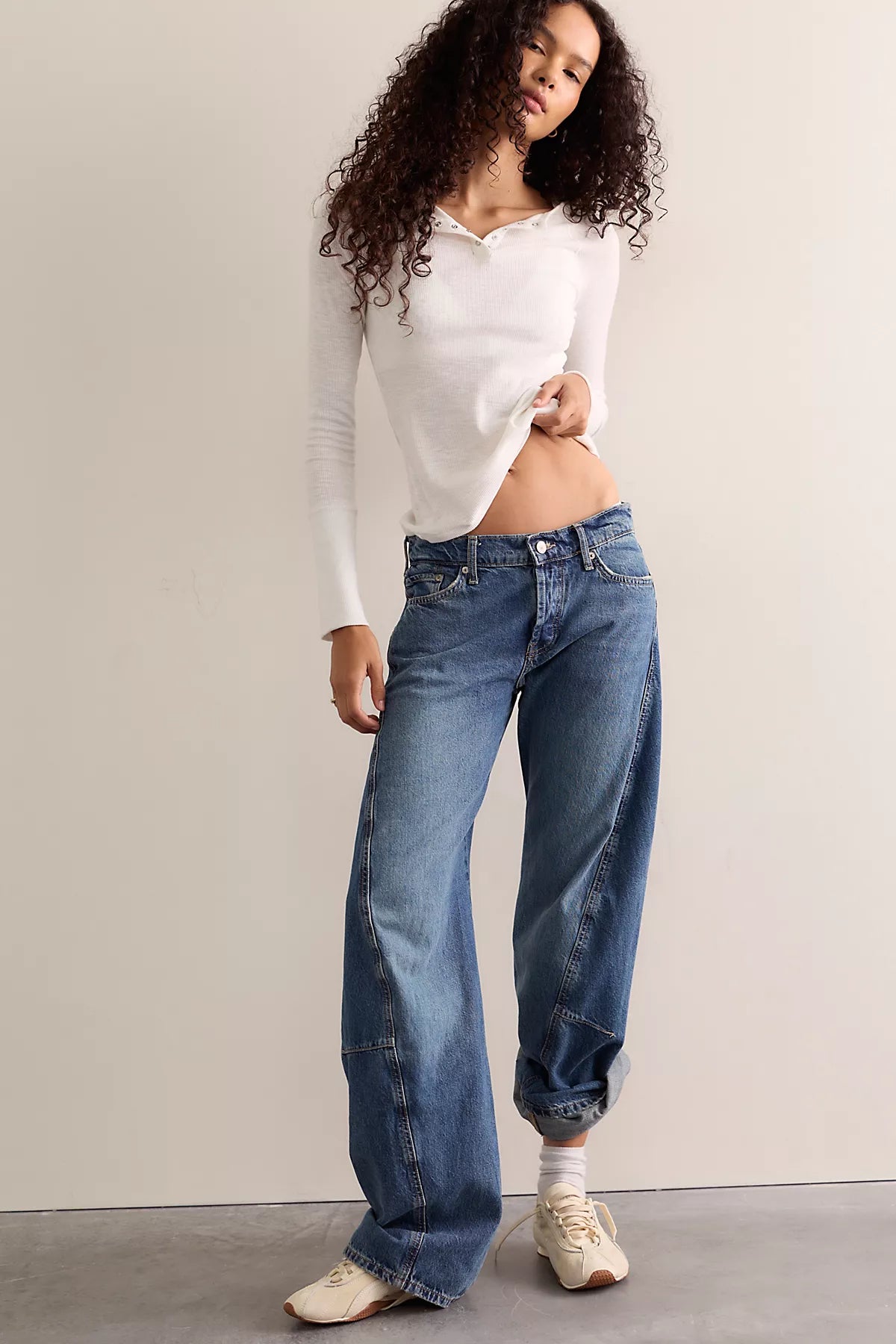 Keeping It Light Ribbed Henley