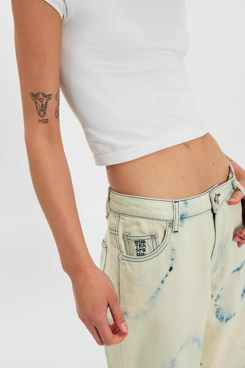 OneTeaspoon Revival Tie-Dye Low-Rise Jeans
