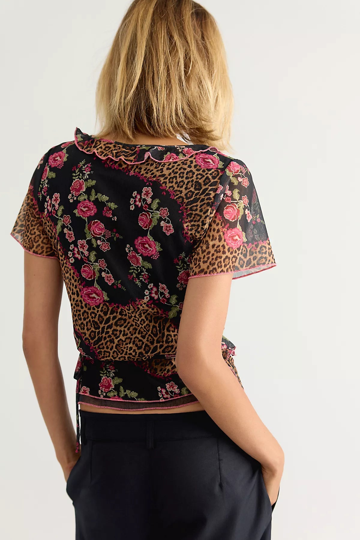 Myrtle Printed Wrap Top