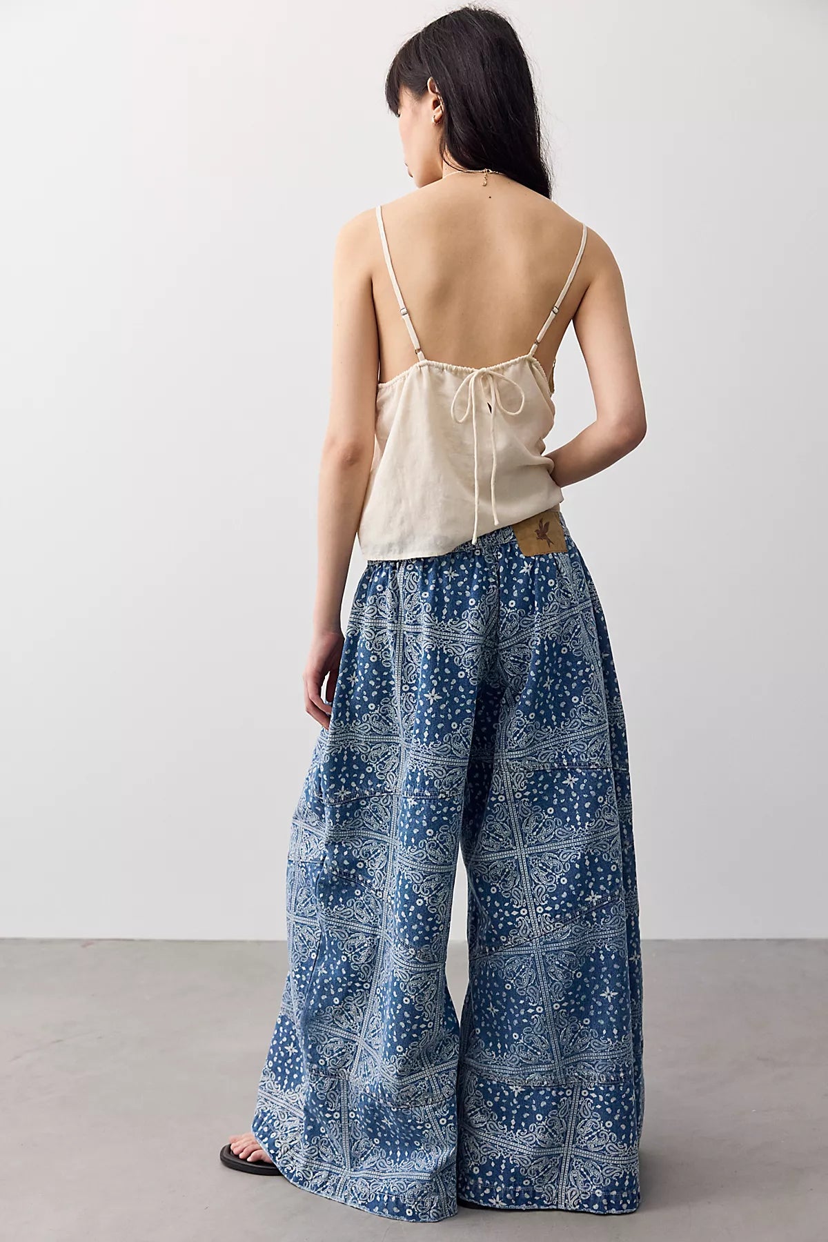 OneTeaspoon Daddios Printed Super Wide-Leg Jeans