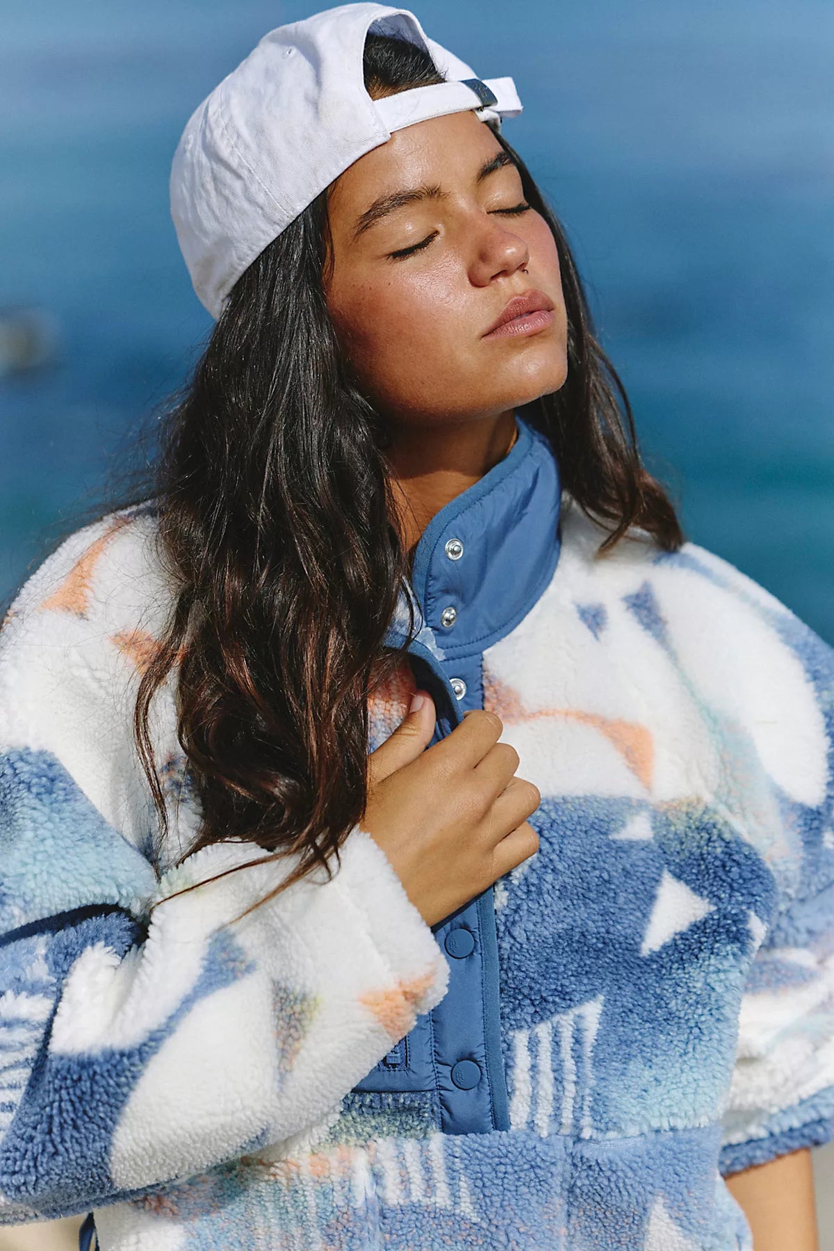 Hit The Slopes Printed Fleece Pullover