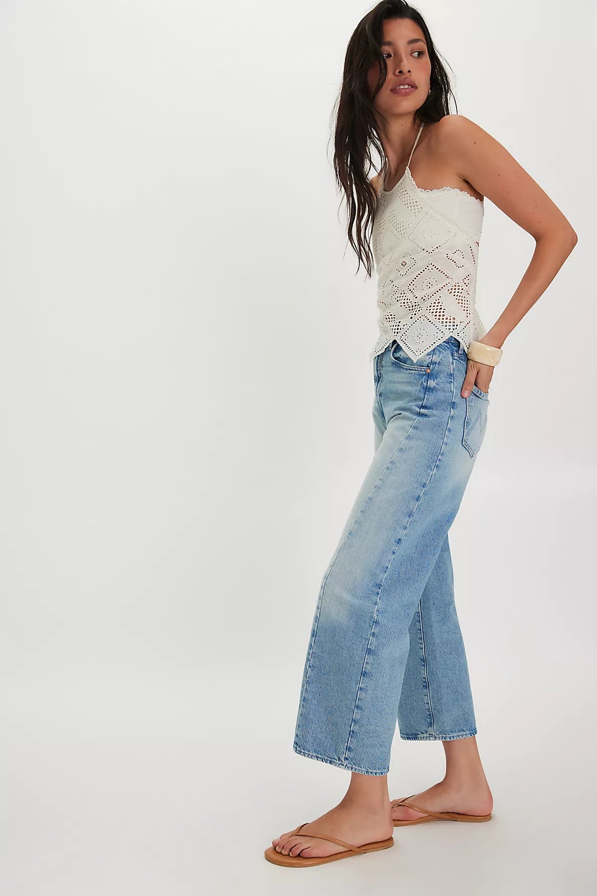 MOTHER The Half-Pipe Sneak Ankle Jeans
