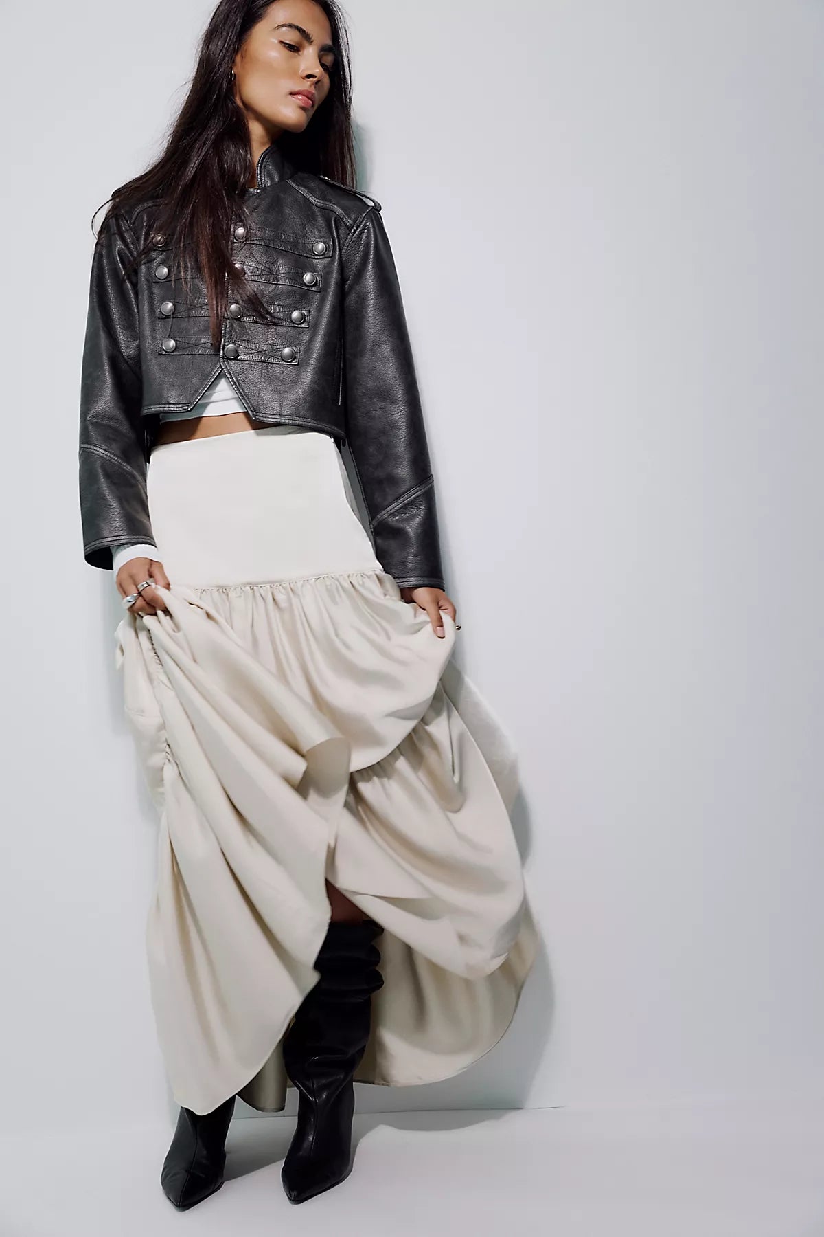 Juliette Satin Maxi Skirt