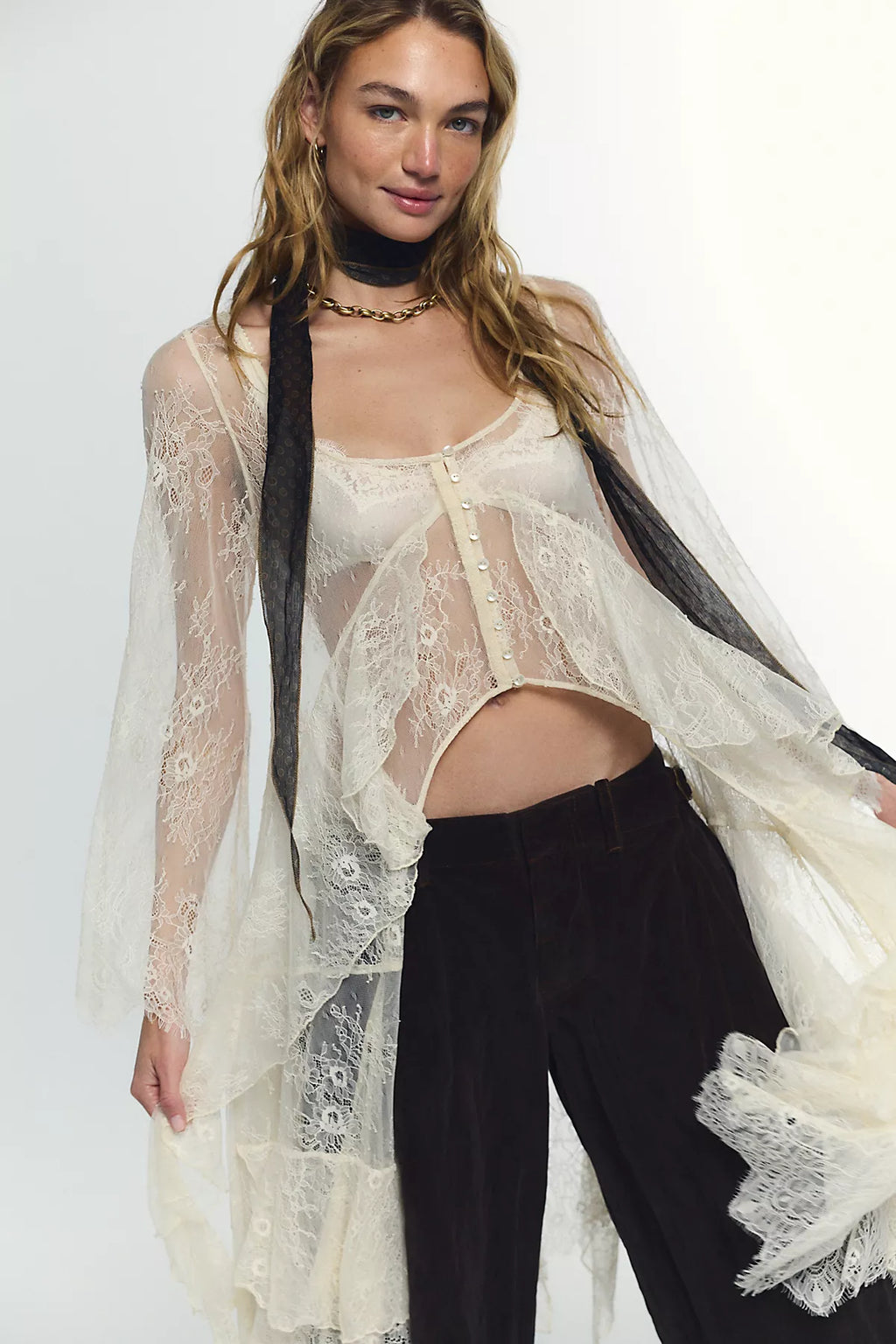 Nigel Preston Floating Angel Long Sleeve Blouse