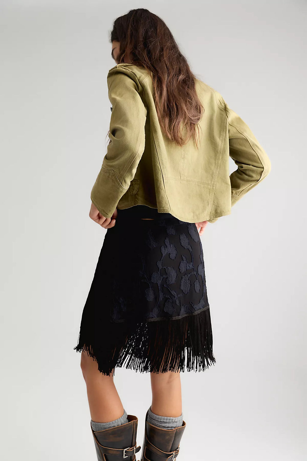 Nigel Preston Micro Mini Fringe Skirt