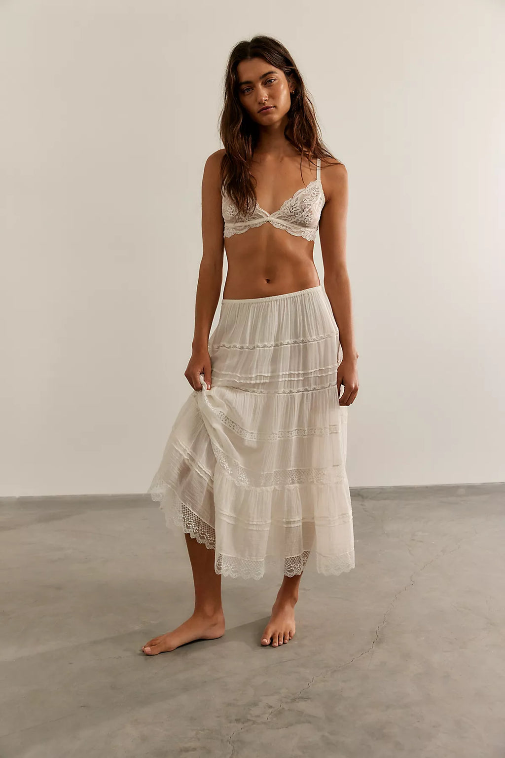 FP One Lily Lace Midi Skirt