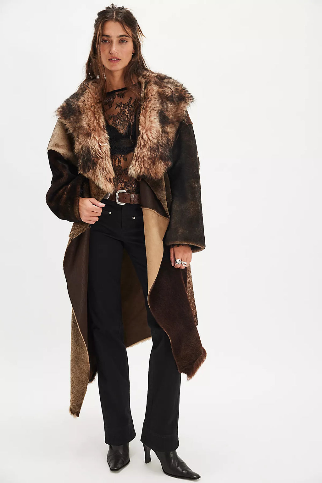 Nigel Preston Patched Suede Coat