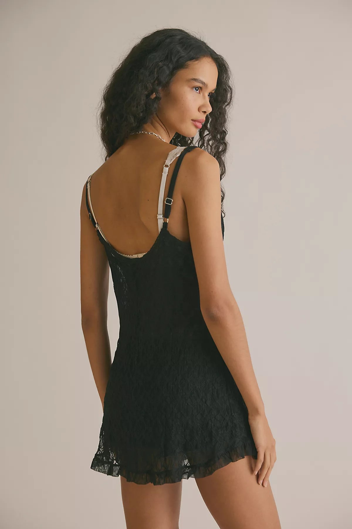 Lace Mini Slip Dress