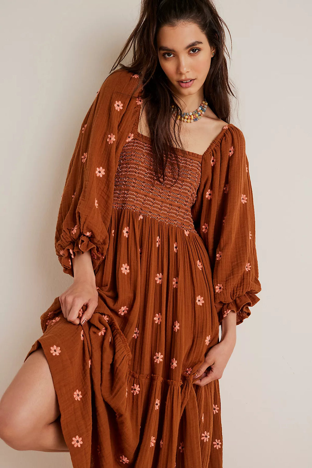 Dahlia Embroidered Maxi Dress