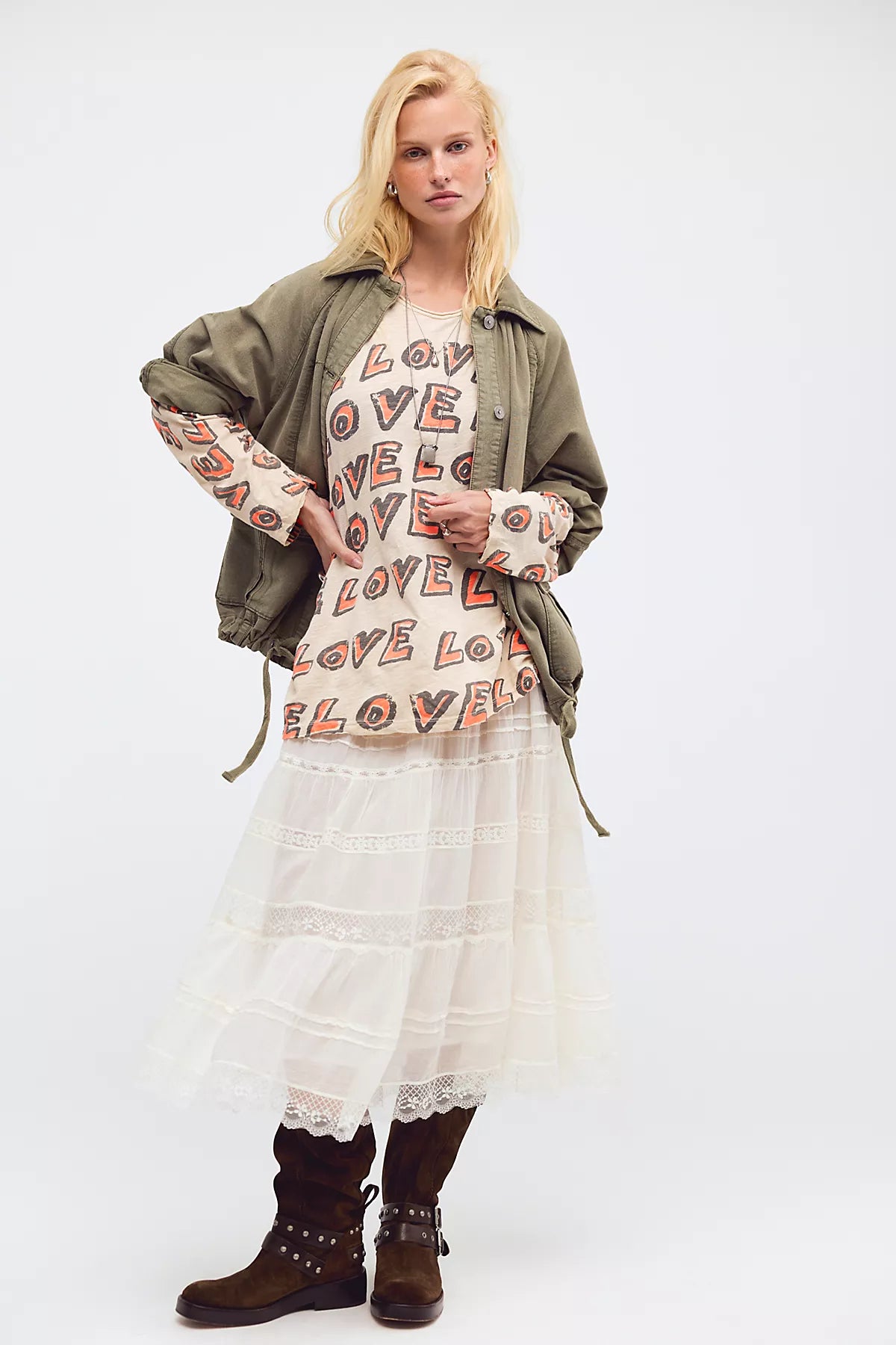 Magnolia Pearl All Over Love Viggo Printed Long-Sleeve Top