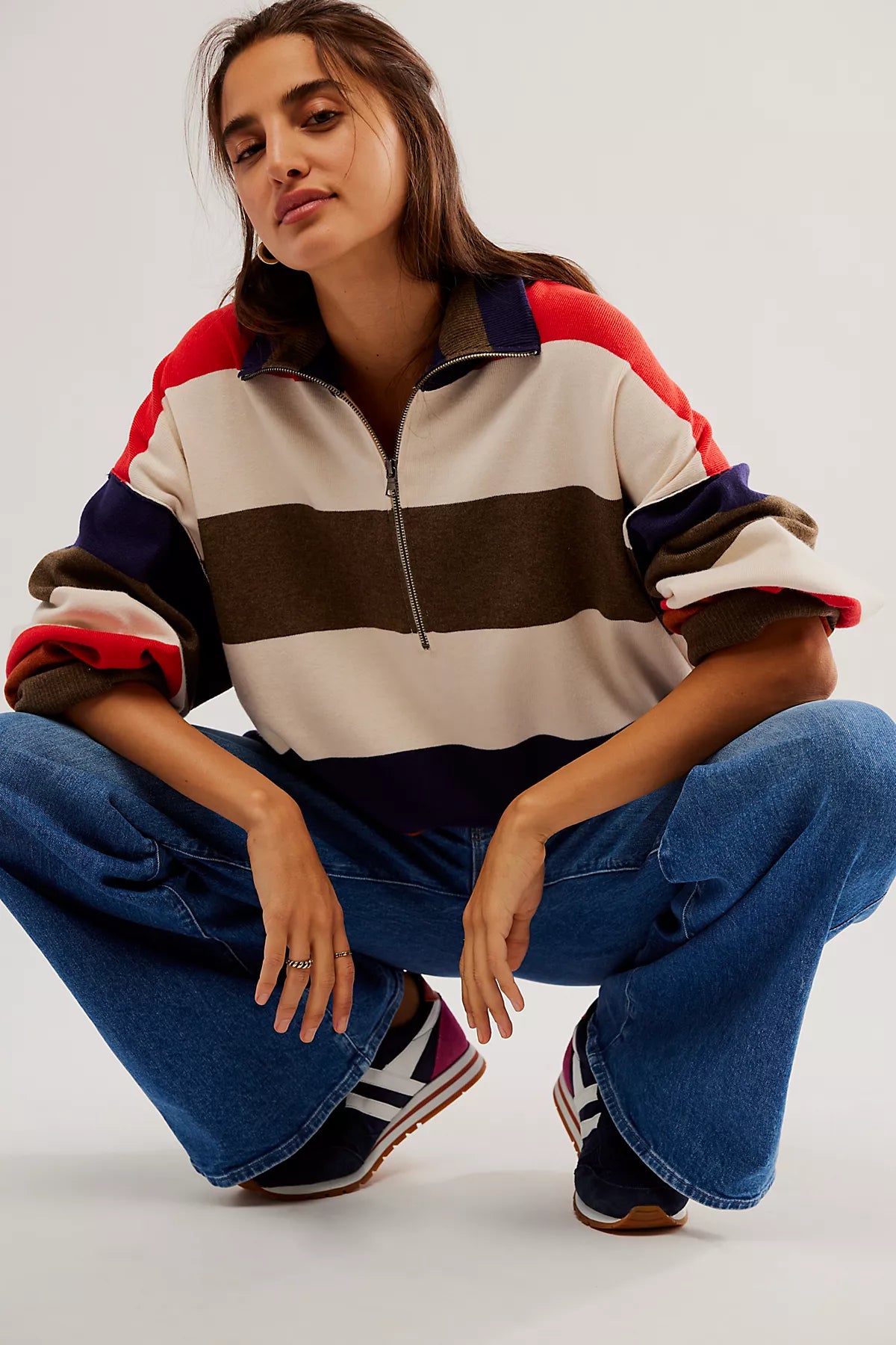 MOTHER The Ditcher Roller Zip Sneak Jeans