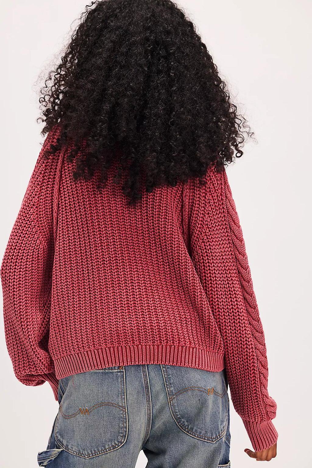 Frankie Cable Knit Cotton Sweater
