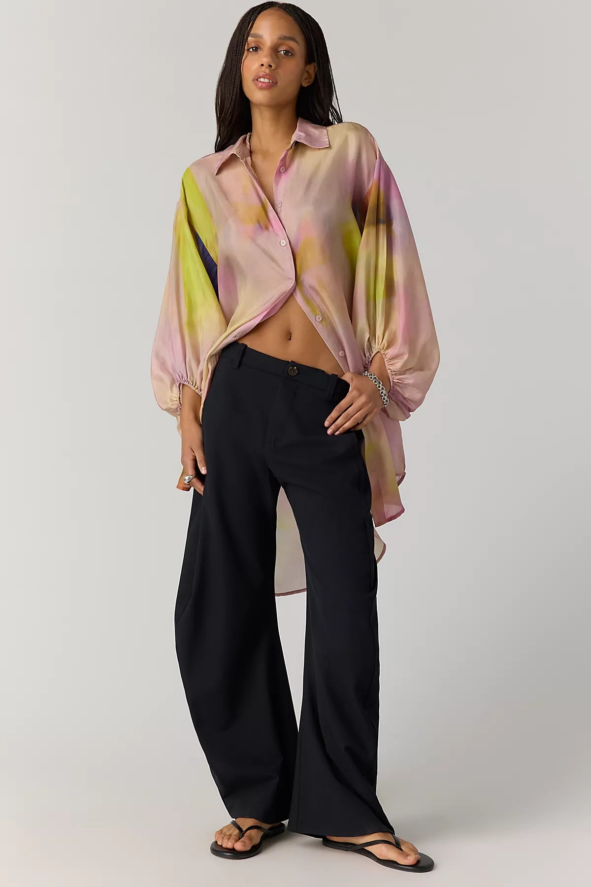 Mes Demoiselles Reini Oversized Button Down Top