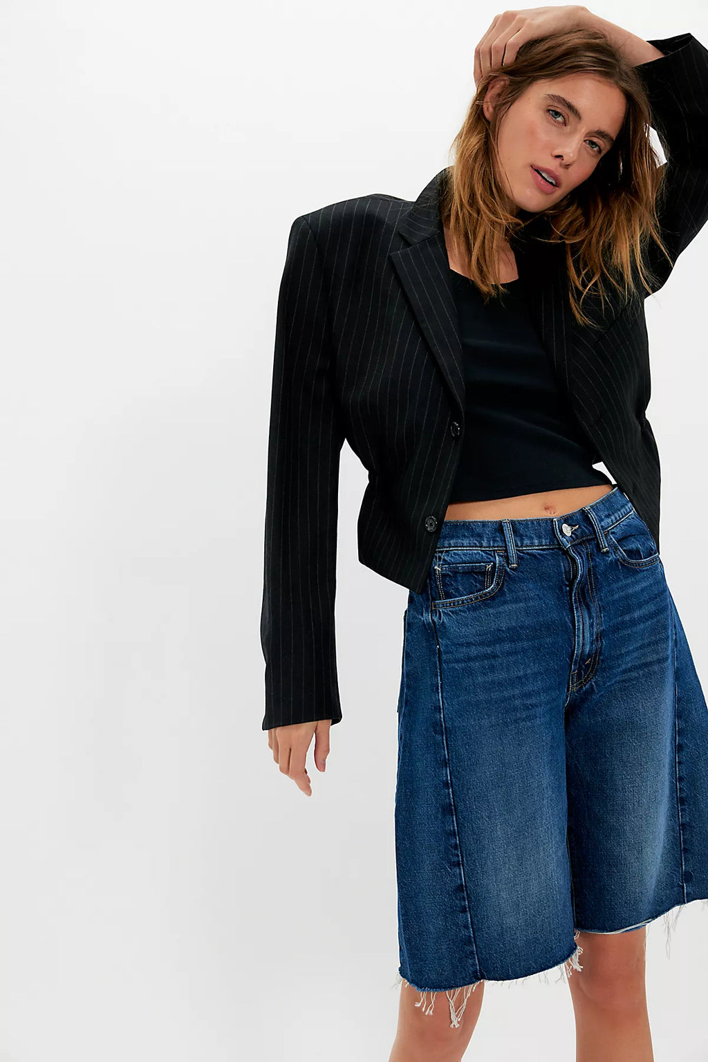 MOTHER The Half-Pipe Bermuda Fray Shorts