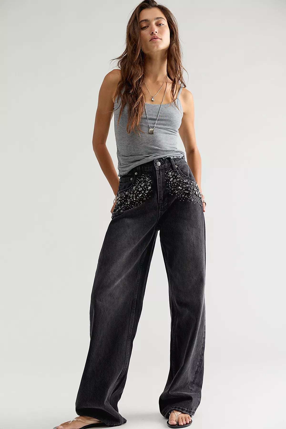 Ksubi Embellished Low Rider Jeans