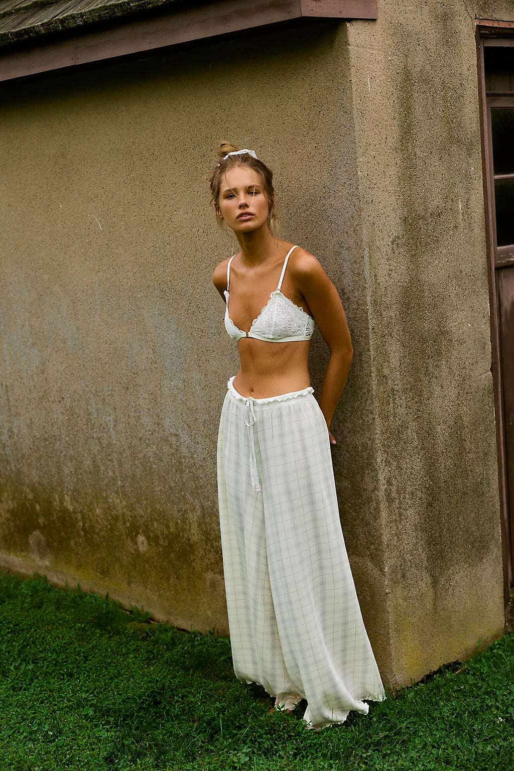 Dream State Printed Wide-Leg Pants