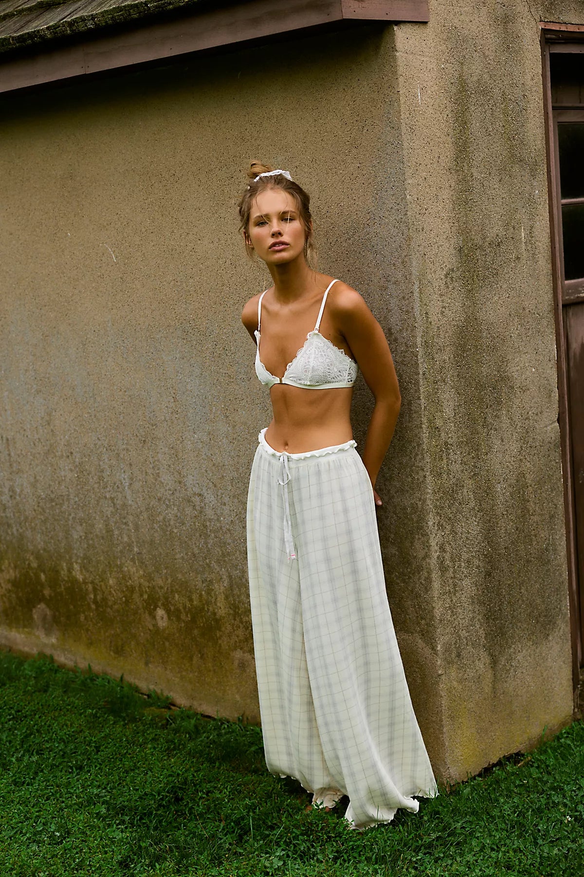 Dream State Printed Wide-Leg Pants