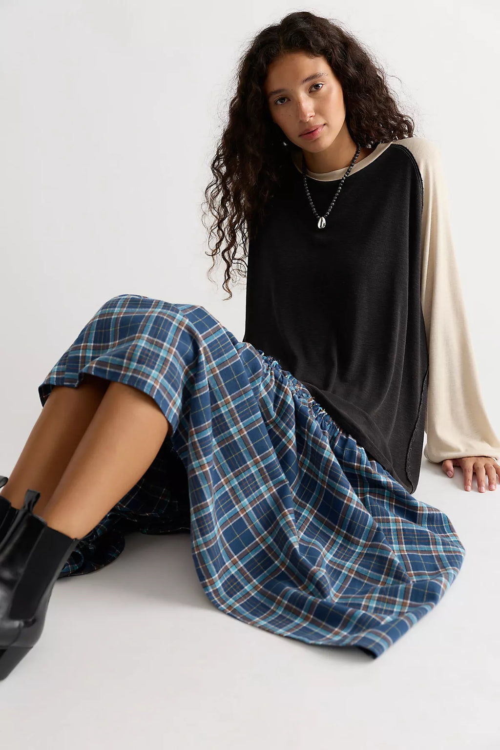 Emberwood Flannel Maxi Skirt