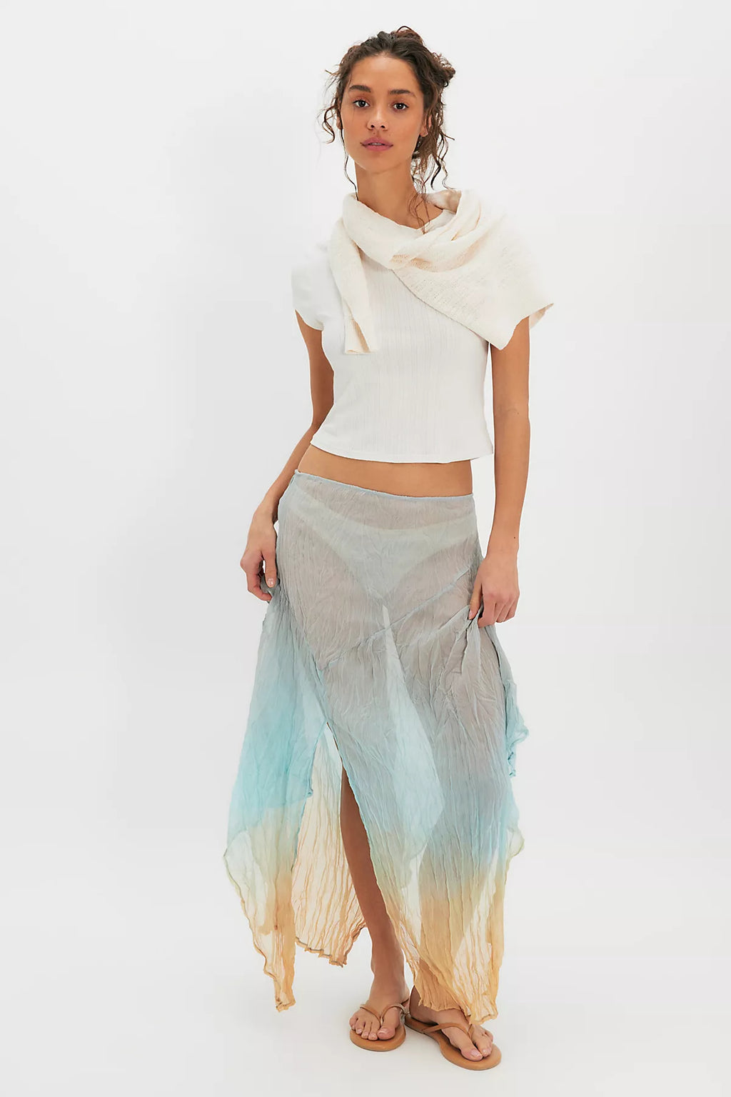 ESTHE Trapeze Crinkle Skirt