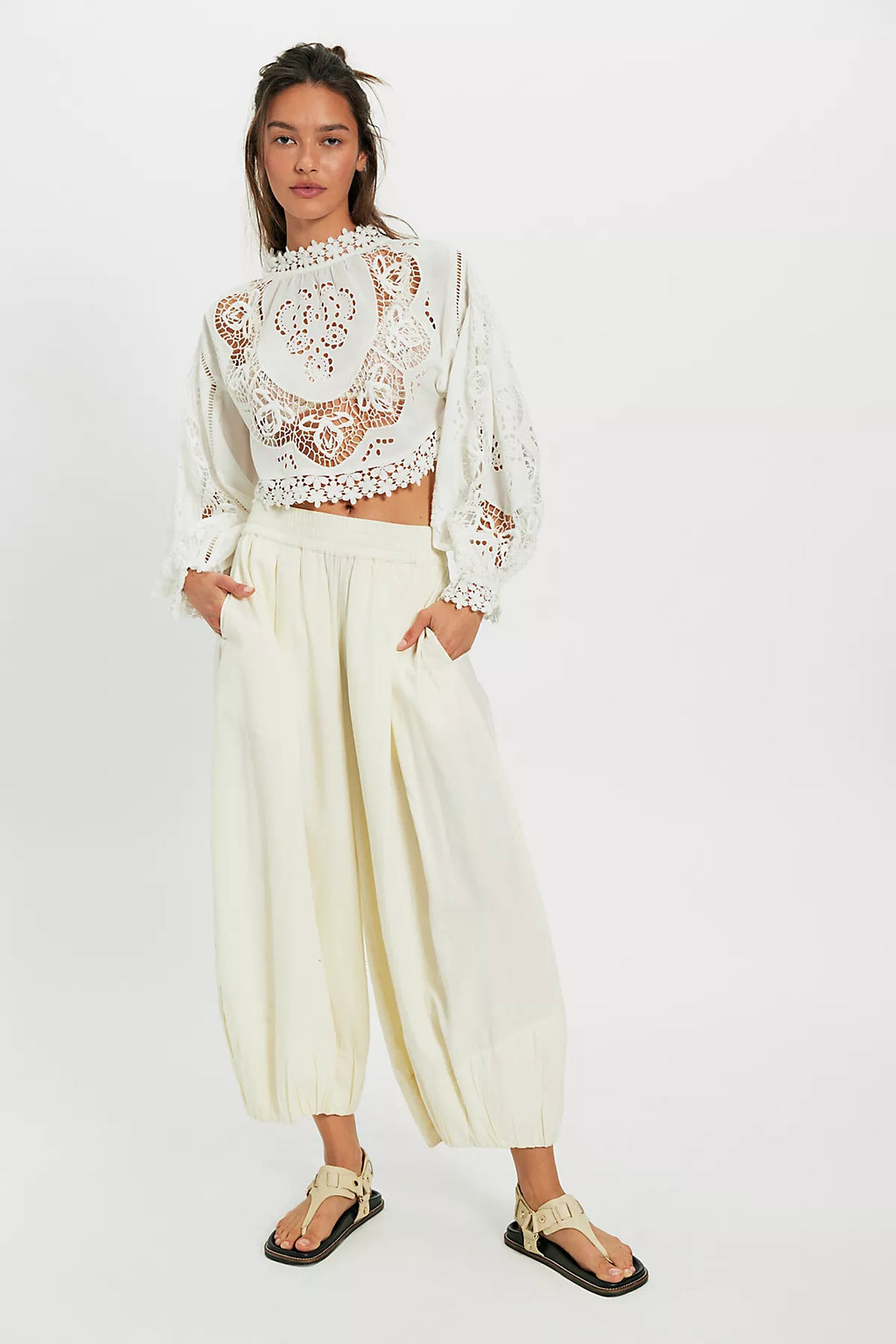 Hannah Embroidered Cutwork Top