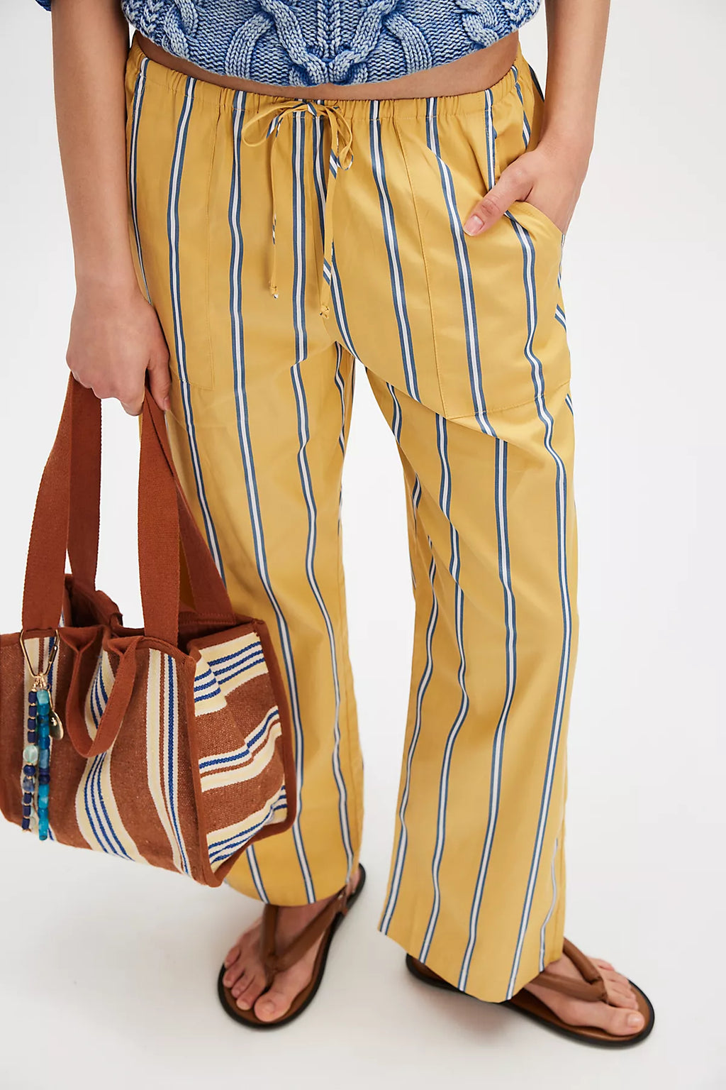 DONNI. The Stripe Pop Drawstring Pants