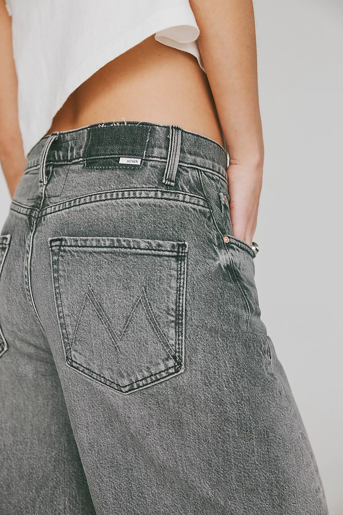 MOTHER The Whole Lot Zip Twist Fray Shorts