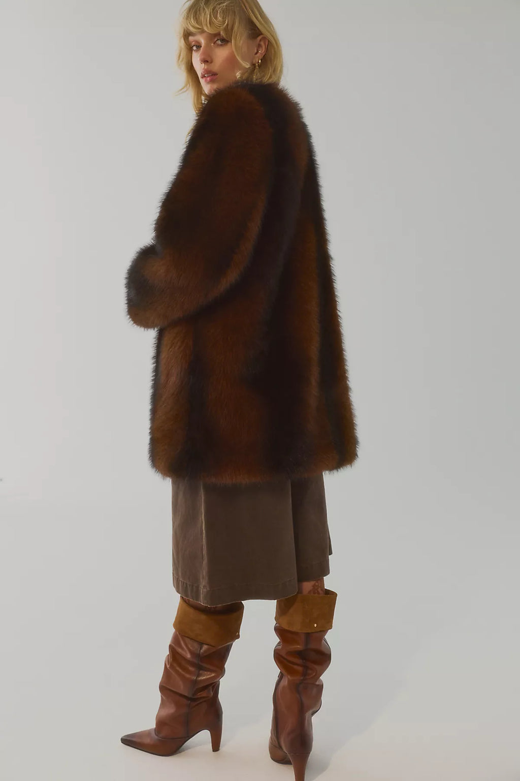 Byron Mid-Length Faux Fur Coat