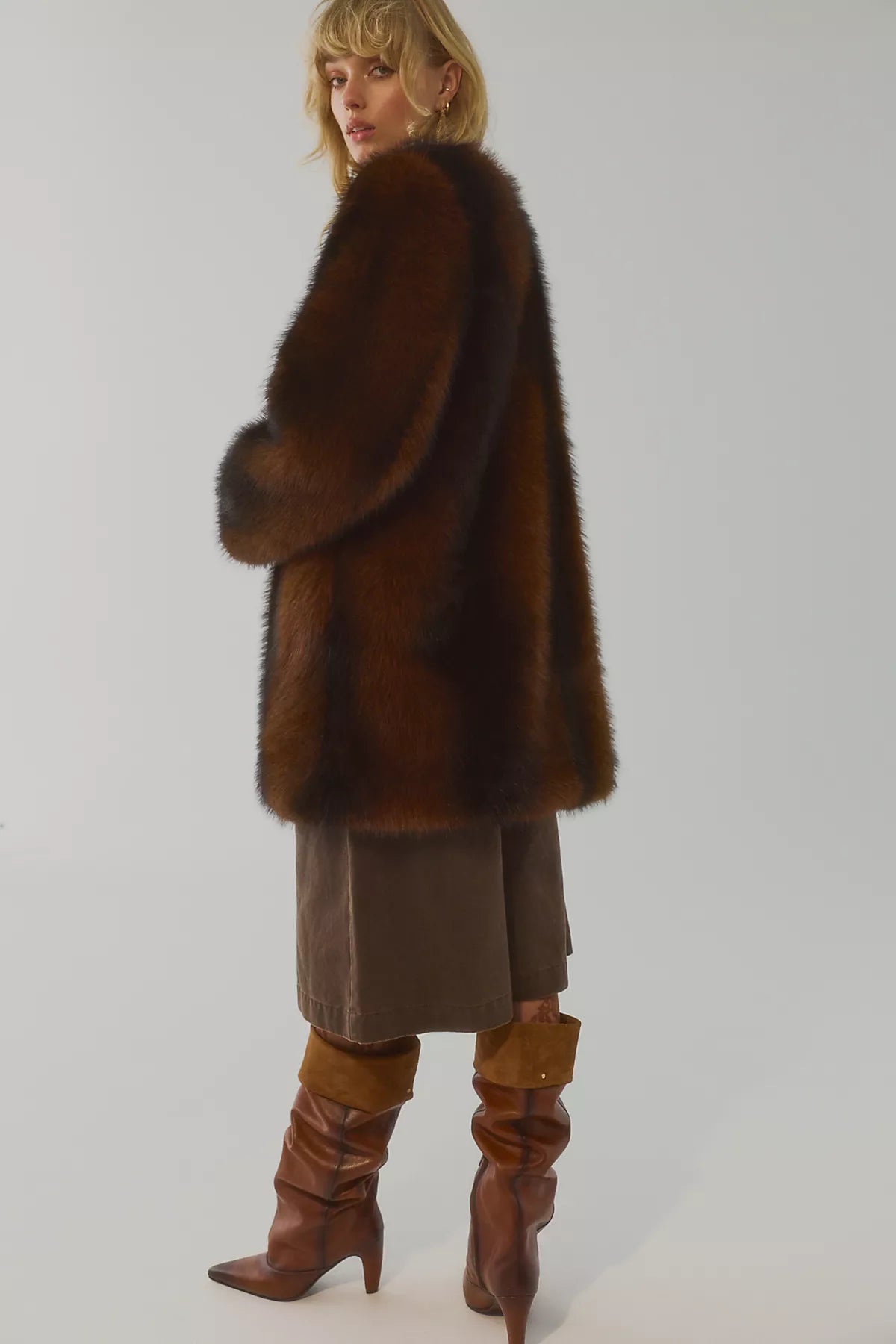 Byron Mid-Length Faux Fur Coat