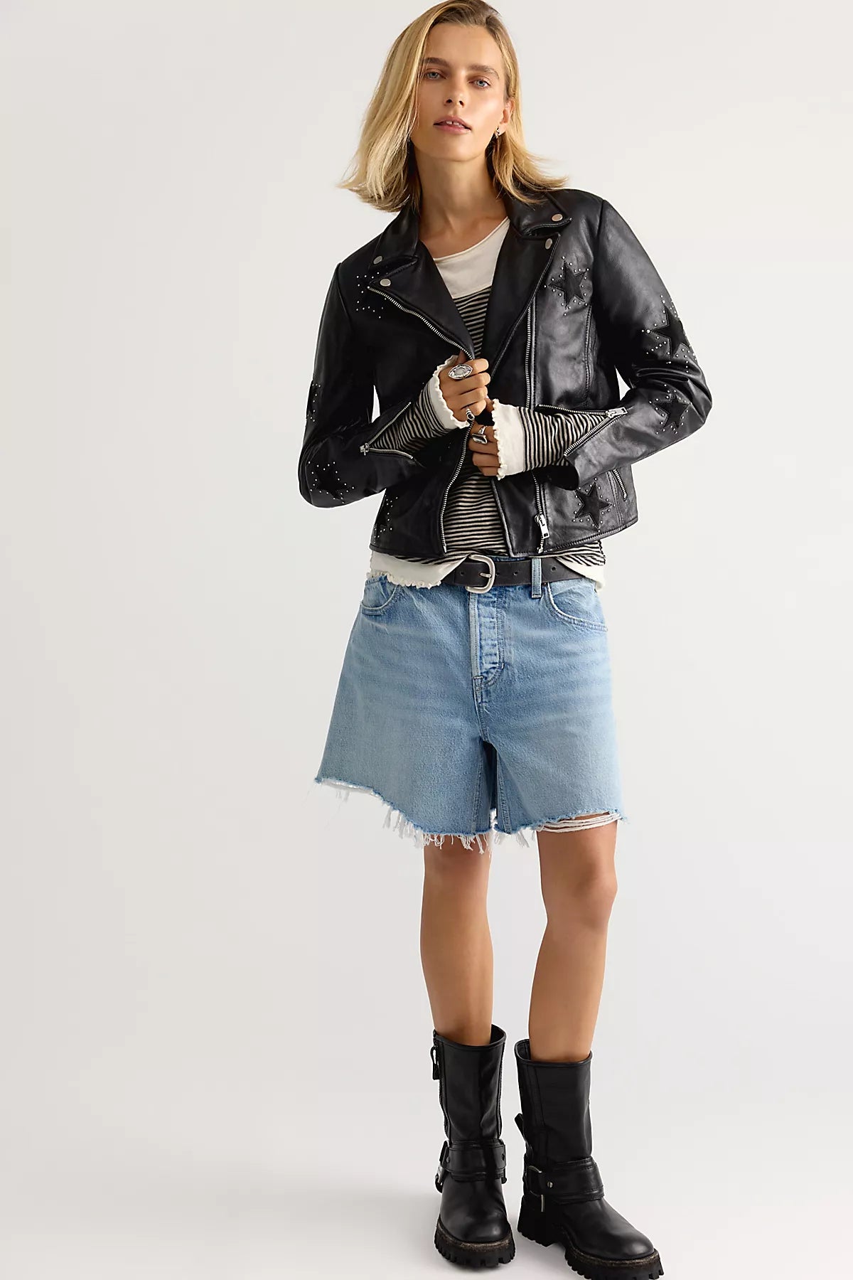 Mauritius Soraya Leather Moto Jacket