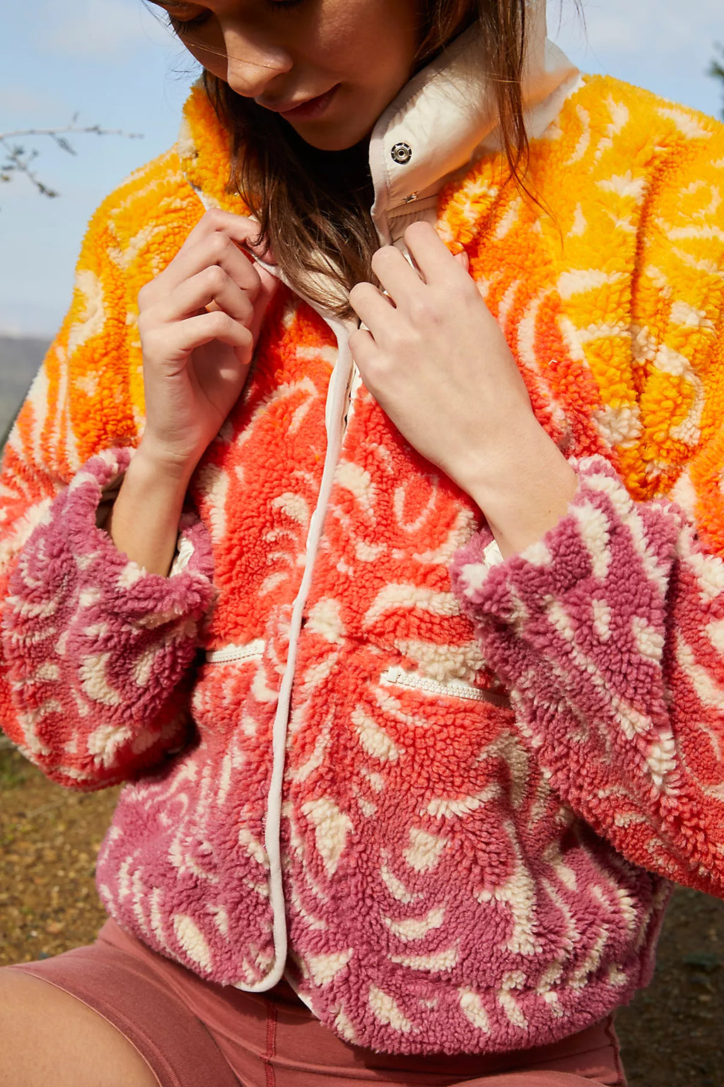 Hit The Slopes Printed Fleece Jacket