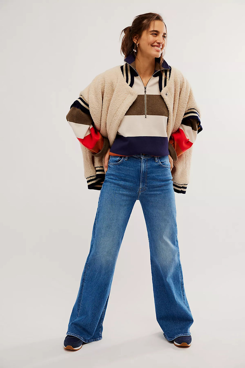 MOTHER The Ditcher Roller Zip Sneak Jeans