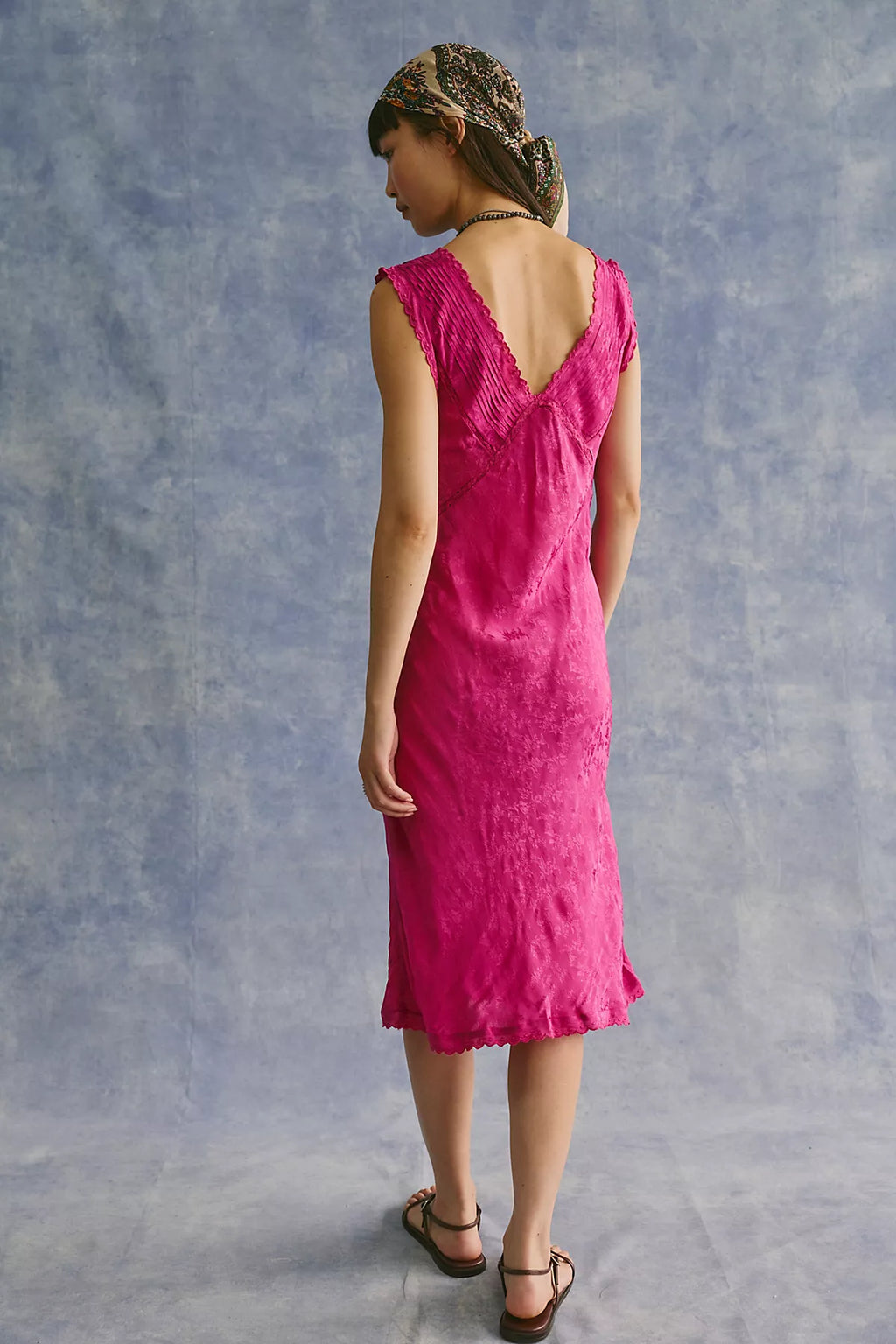 Me With You Satin Midi Slip Dress