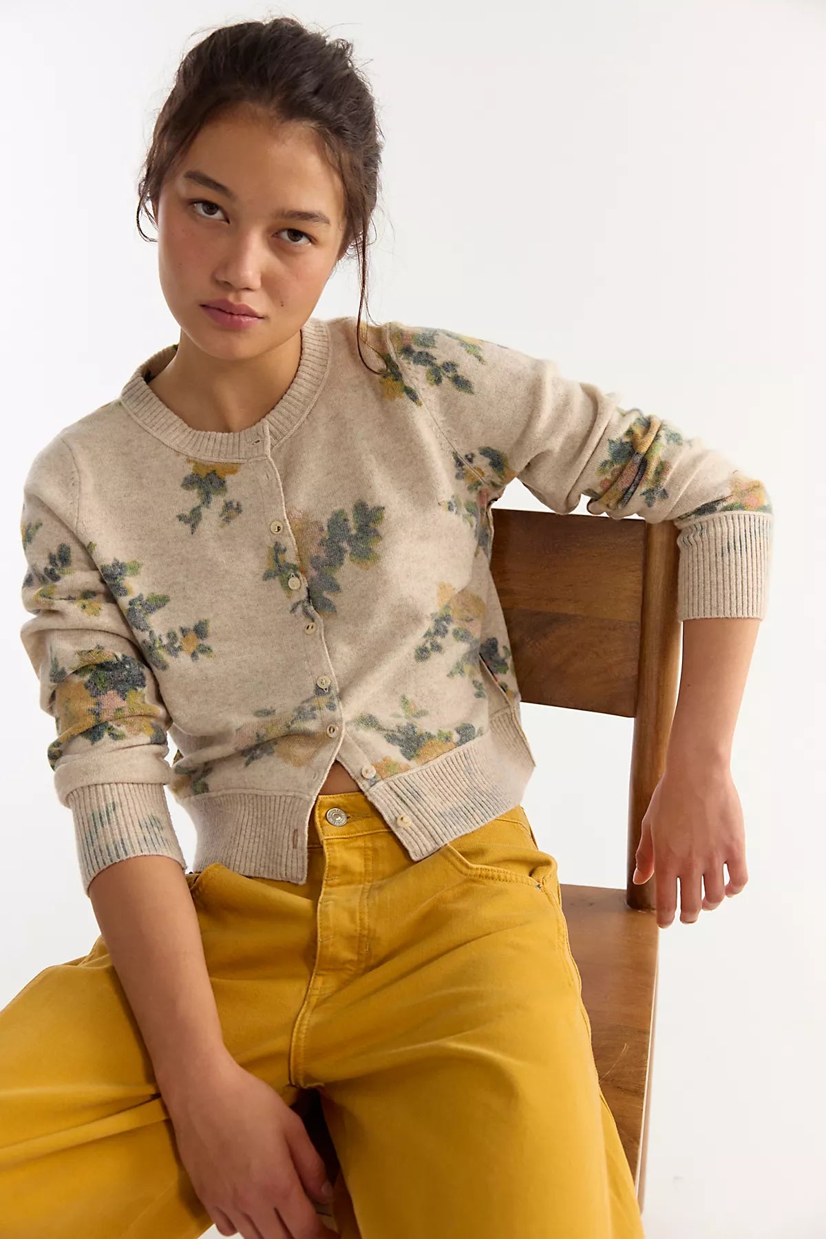 Nocturnal Patterned Cashmere Cardi