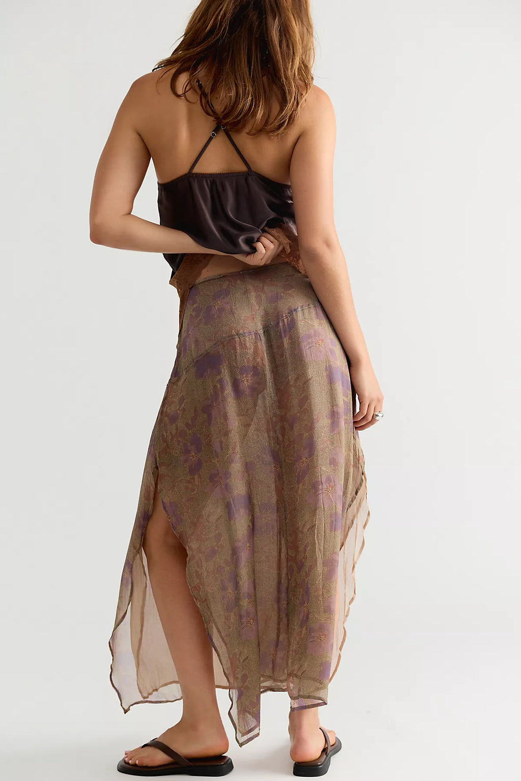 Karis Crinkle Midi Skirt
