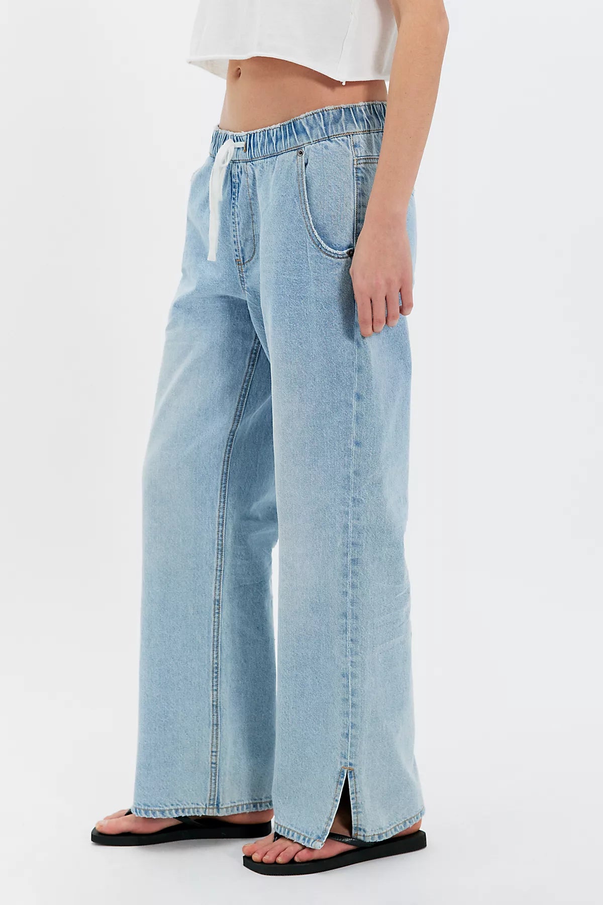 OneTeaspoon Roadhouse Wide-Leg Drawstring Jeans