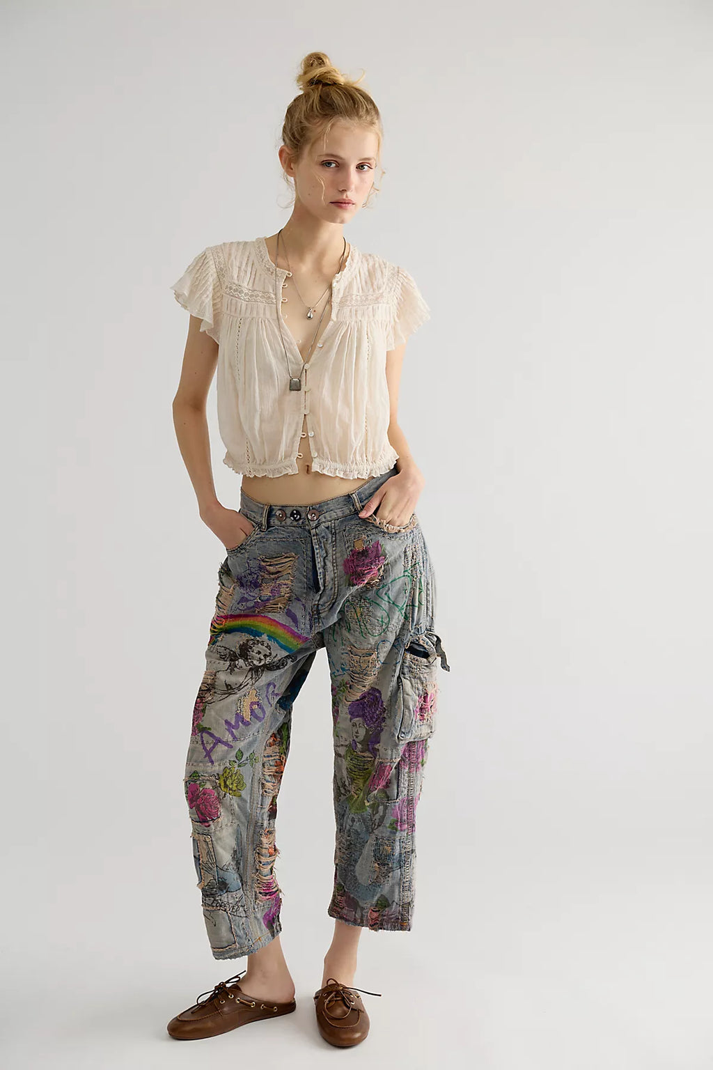 Magnolia Pearl Rainbow Low-Rise Jeans