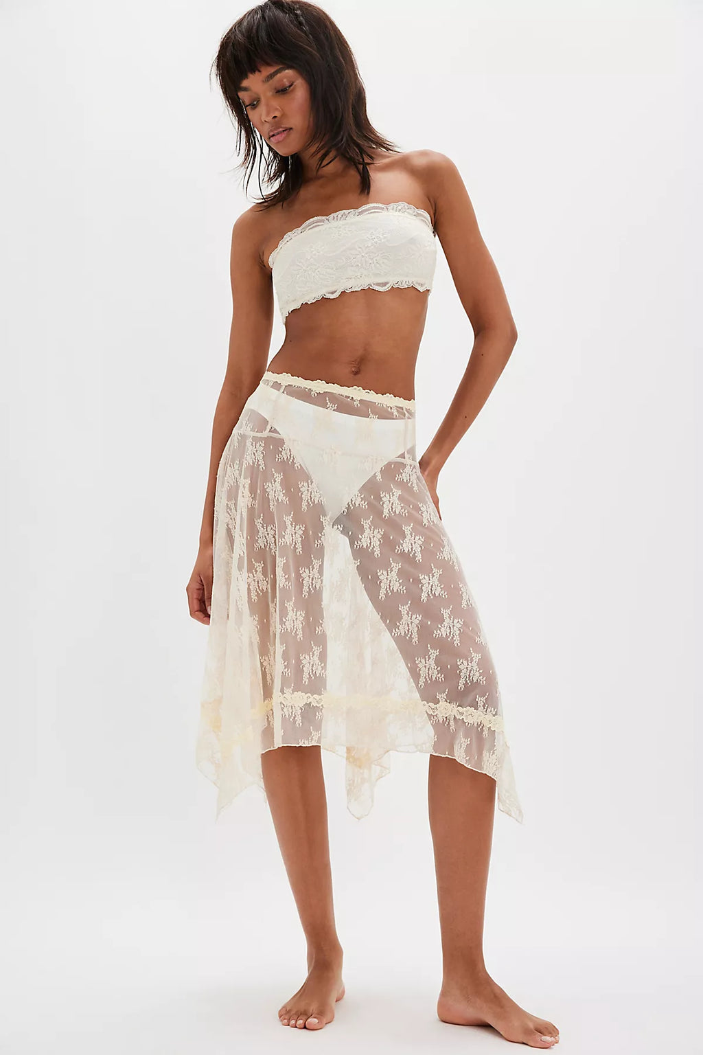 Lady Lux Midi Slip Skirt