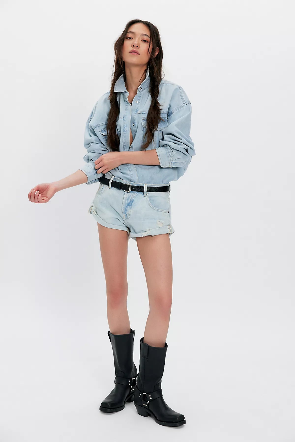 OneTeaspoon Bandits Printed Low-Waist Shorts