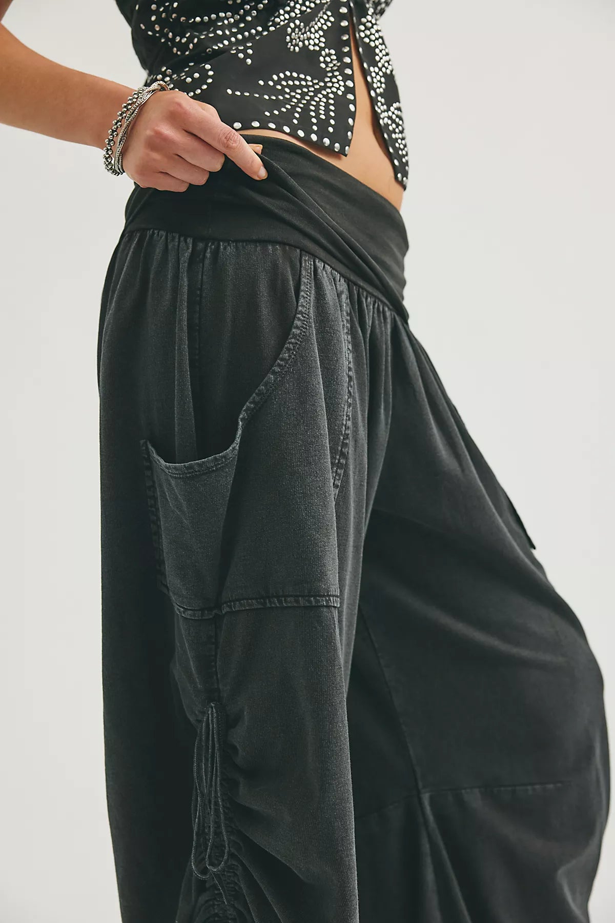 FP One Sawyer Low-Rise Pull-On Knit Pants