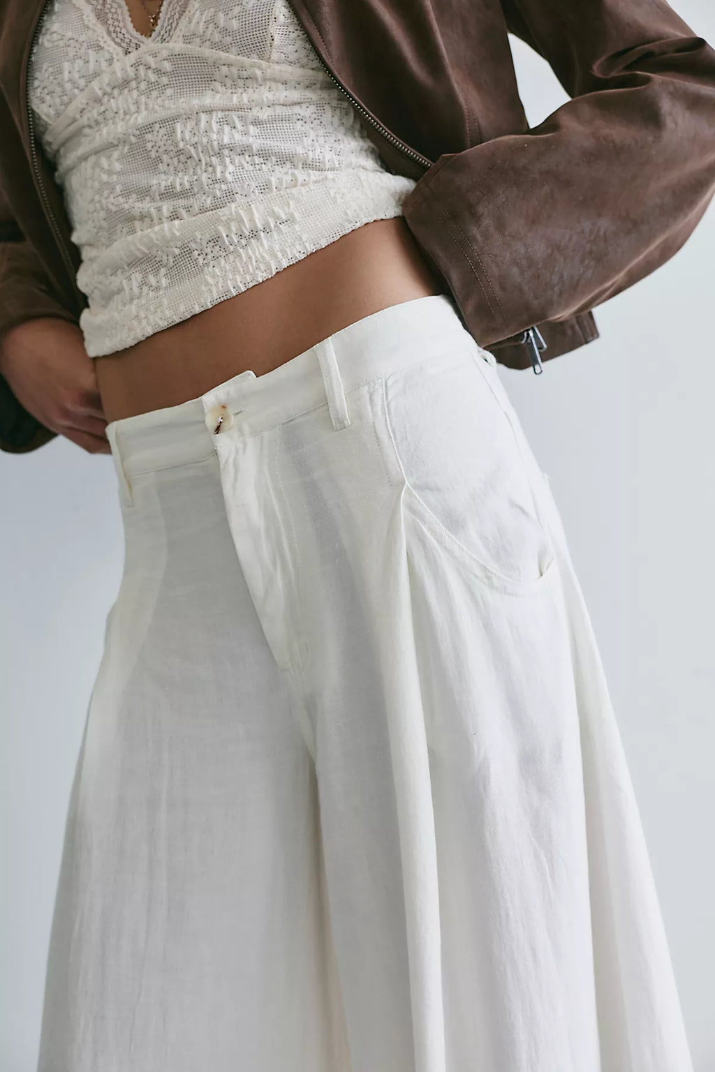 About It Baggy Linen Trousers
