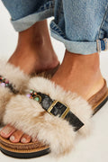 Frankie Faux Fur Slide Sandals