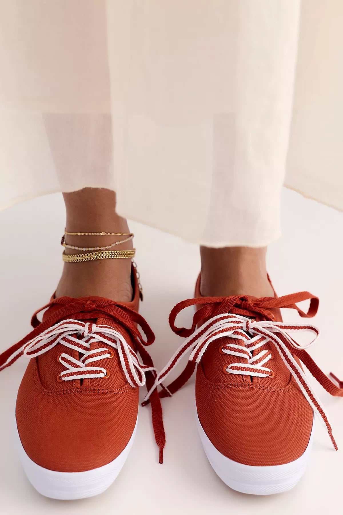 Keds Champion Canvas Varsity Stripe Lace-Up Sneakers