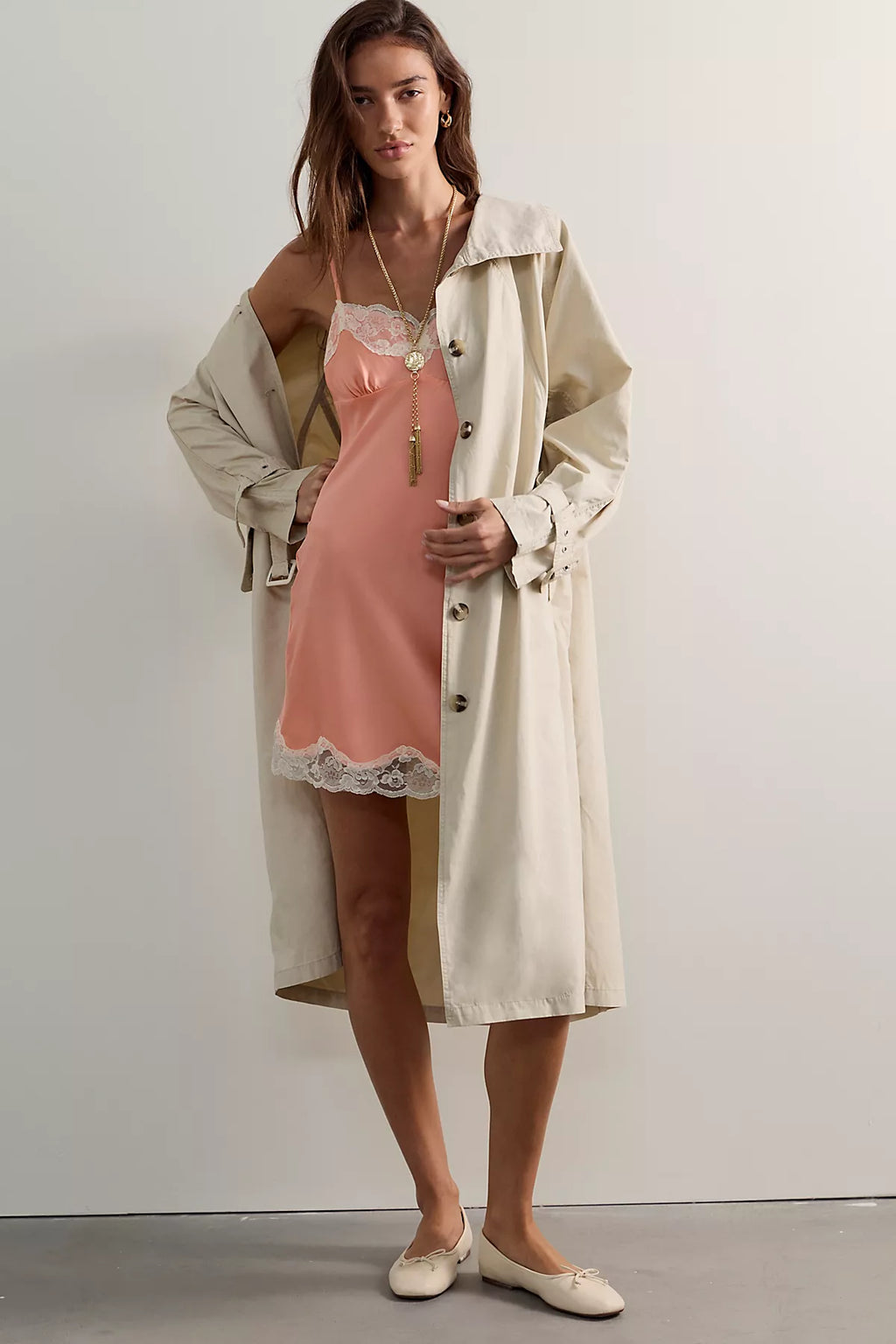 Frankies Bikinis x Devon Lee Carlson Liz Silk Mini Slip Dress