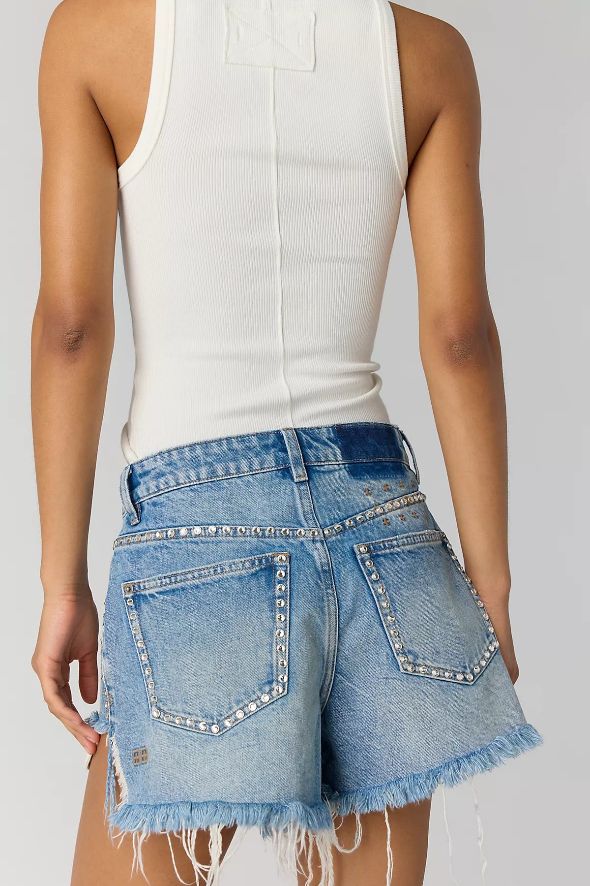 Ksubi Kut Off Krystal Denim Shorts