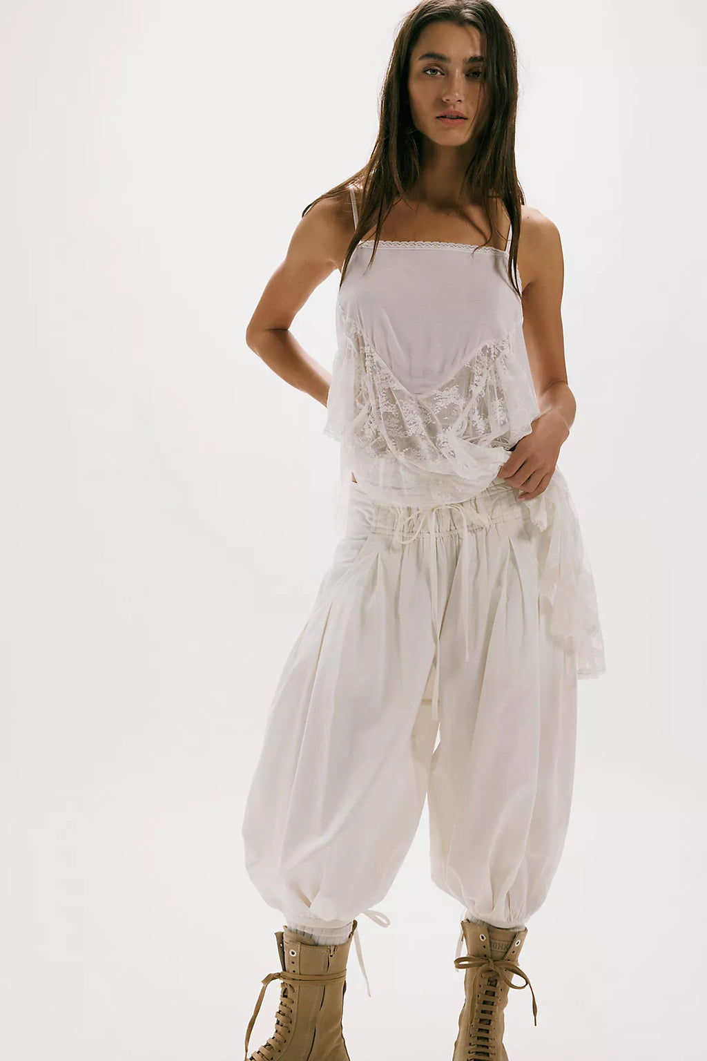Calle Balloon Crop Pull-On Pants