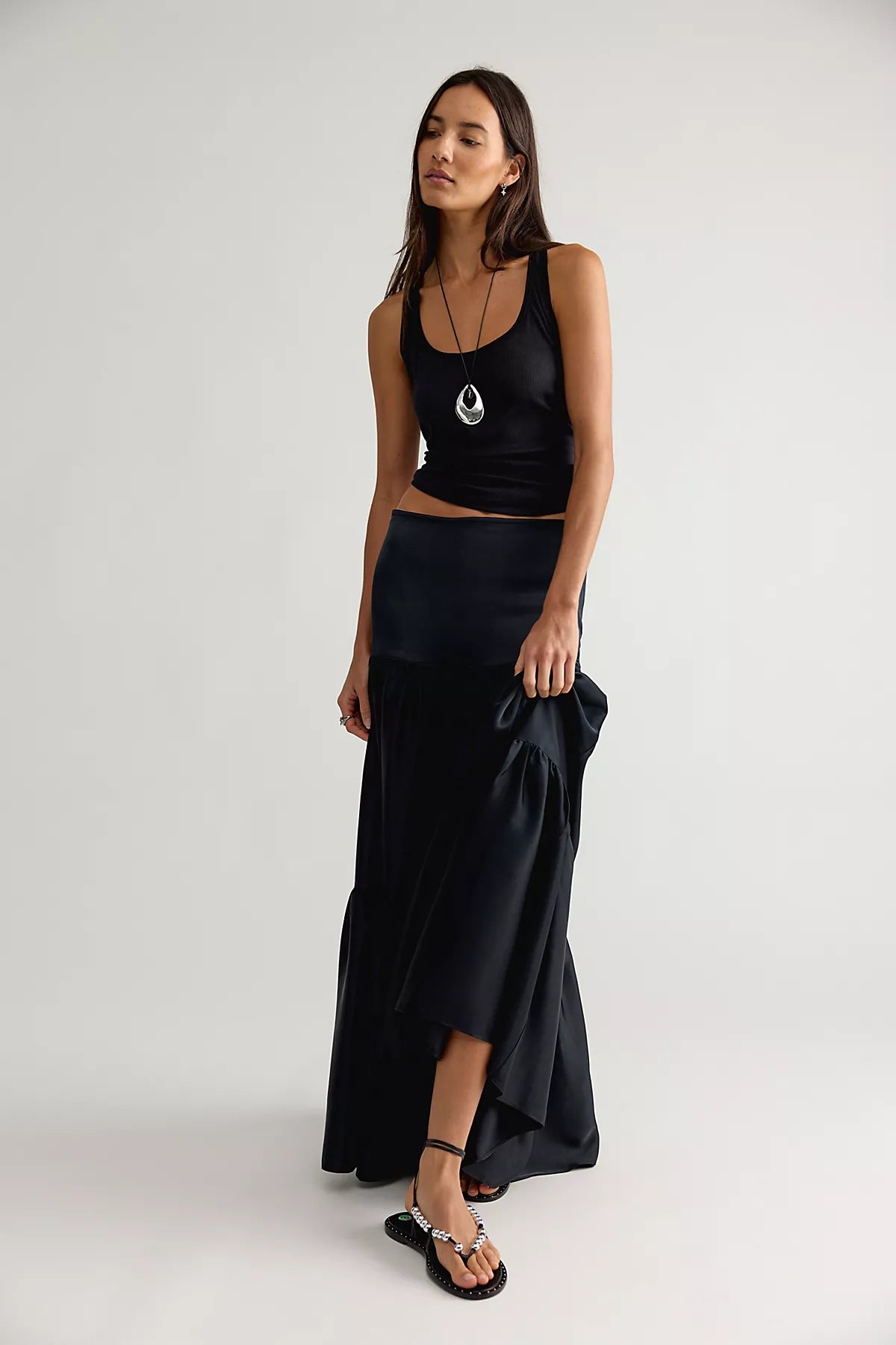 Juliette Satin Maxi Skirt