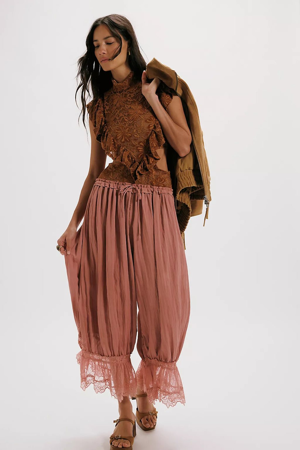 Nightcap Fleur Lace Apron Bodysuit